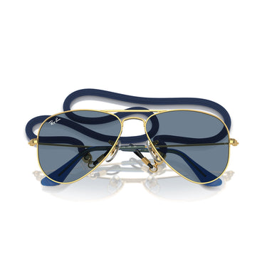 Ray-Ban Okulary Przeciwsłoneczne RJ9506S 223/1U Junior Aviator Złoty/Niebieski Lustro Dziecięce