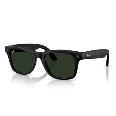 Ray-Ban Occhiali da Sole RW4011 601S1M Meta Wayfarer Gen 3 Nero Opaco/Trasparente Verde Unisex Fotocromatici