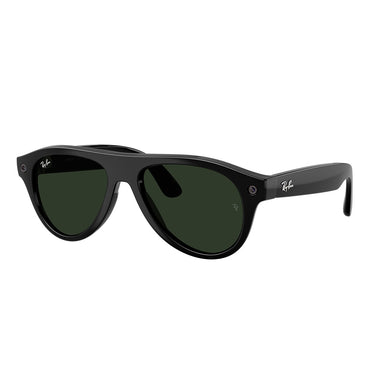 Ray-Ban Occhiali da Sole RW4016 601/1M Meta Aviator Gen 3 Nero Lucido/Trasparente Verde Unisex Fotocromatici