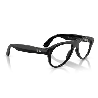 Ray-Ban Okulary Przeciwsłoneczne RW4016 601/1M Meta Aviator Gen 3 Czarny Połysk/Przezroczysty Zielony Unisex Fotochromowe