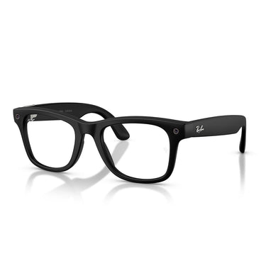 Ray-Ban Occhiali da Vista RW4011 601SSB Meta Wayfarer Gen 3 Nero Opaco/Trasparente con Filtro Luce Blu Unisex