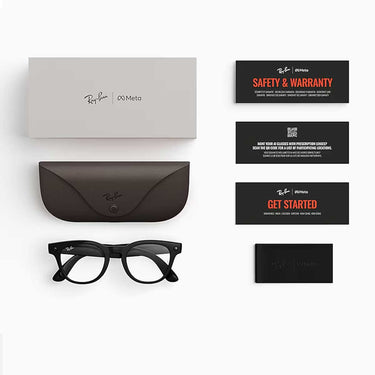 Ray-Ban Occhiali da Vista RW7002 2000 Meta Scriber Optic Nero Lucido Trasparente Unisex 0