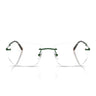 Ray-Ban Occhiali da Vista RX3768V 3204 Verde Trasparente Unisex 