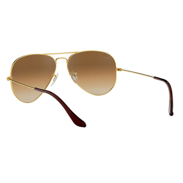 Ray-Ban Okulary Przeciwsłoneczne RB3025 001/51 Aviator Gradient Złoto/Brązowy Cieniowany Unisex 4