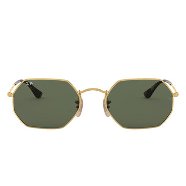 Ray-Ban Lunettes de Soleil RB3556N 001 Octogonal Or/Vert G-15 Unisexe