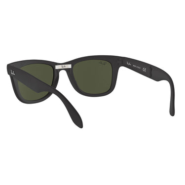 Ray-Ban Sonnenbrille RB4105 601S Wayfarer Faltbar Schwarz Matt/Grün G-15 Unisex 4