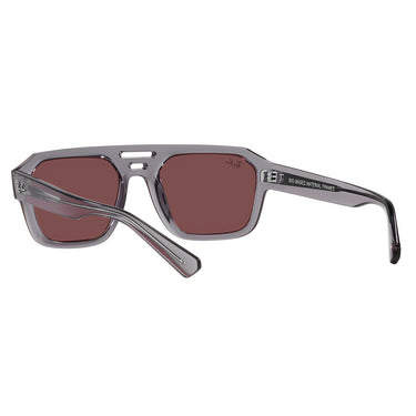 Ray-Ban Okulary Przeciwsłoneczne RB4397 668280 Corrigan Szary/Fioletowy Lustrowany Unisex 4