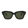 Ray-Ban Sonnenbrille RB2186 901/31 State Street Schwarz-Grün G-15 Unisex