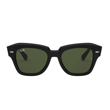 Ray-Ban Sonnenbrille RB2186 901/31 State Street Schwarz-Grün G-15 Unisex
