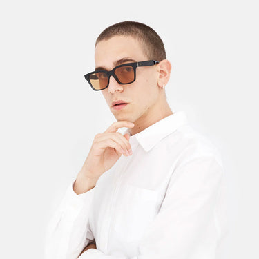 RetroSuperFuture Okulary Przeciwsłoneczne America Refined 9I2 Czarny/Brązowy Cieniowany Unisex