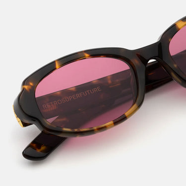 RetroSuperFuture Occhiali da Sole Esatto Burnt Havana L33 Marrone Rosso Unisex  3