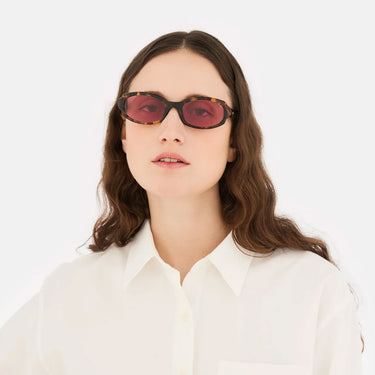RetroSuperFuture Occhiali da Sole Esatto Burnt Havana L33 Marrone Rosso Unisex  4