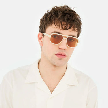 RetroSuperFuture Okulary Przeciwsłoneczne Maneval Cremoso T7H Beżowy/Brązowy Unisex 1