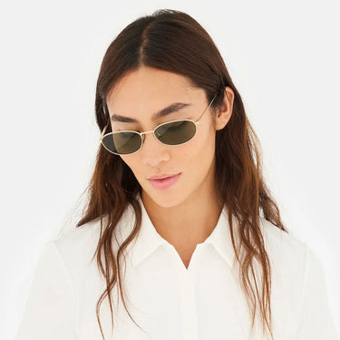 RetroSuperFuture Okulary Przeciwsłoneczne Uovo Classico GI9 Złoto/Zielony Unisex 7