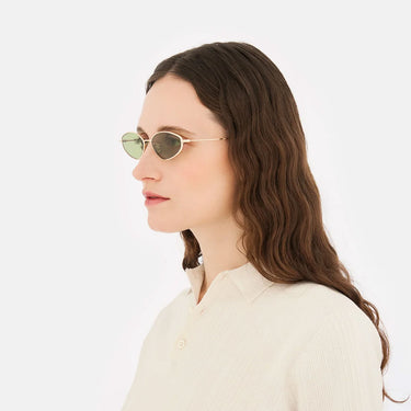 RetroSuperFuture Occhiali da Sole Zyra Classic VGI Oro Verde Unisex 4