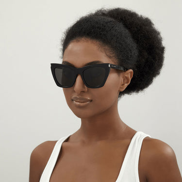 Saint Laurent Sunglasses SL 214 KATE 001 New Wave Black-Grey Women 3