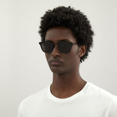 Saint Laurent Okulary Przeciwsłoneczne SL 28 METAL 001 Czarny Szary Unisex 3