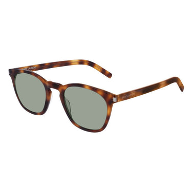 Saint Laurent Okulary Przeciwsłoneczne SL 28 SLIM 002 Havana-Zielone Unisex 1