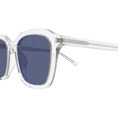 Saint Laurent Occhiali da Sole SL 457 010 Cristallo/Blu Unisex 2