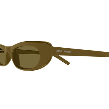 Saint Laurent Occhiali da Sole SL 557 SHADE 006 Verde Fango/Marrone Donna 2