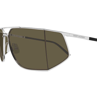 Saint Laurent Occhiali da Sole SL 750 003 Argento/Marrone Uomo 3
