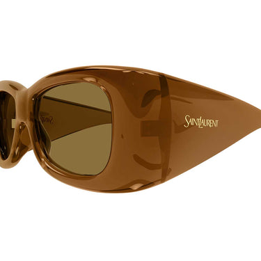 Saint Laurent Occhiali da Sole SL 901 HOWL 007 Marrone Trasparente/Marrone Unisex 2