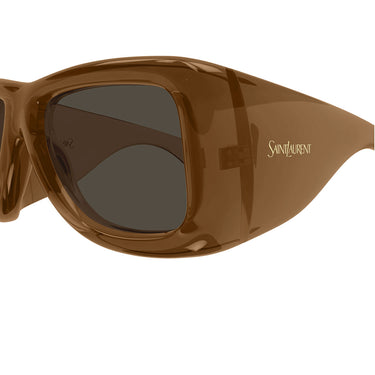 Saint Laurent Occhiali da Sole SL 902 HOWL 017 Marrone Trasparente Marrone Scuro Unisex 3
