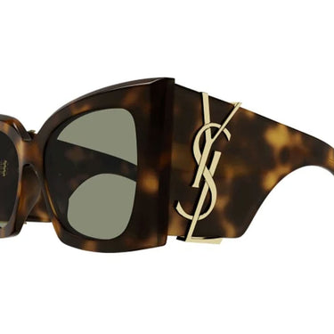 Saint Laurent Okulary Przeciwsłoneczne SL M119 BLAZE 002 Havana-Zielone Damskie 2