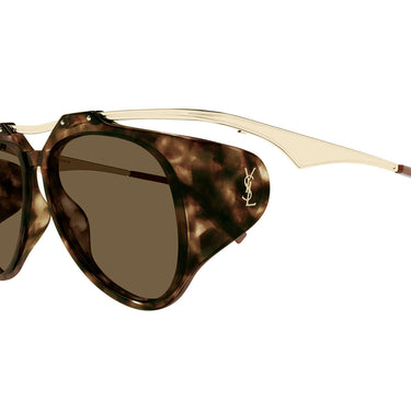 Saint Laurent Okulary Przeciwsłoneczne SL M137 AMELIA 002 Złoty/Brązowy Damskie 3