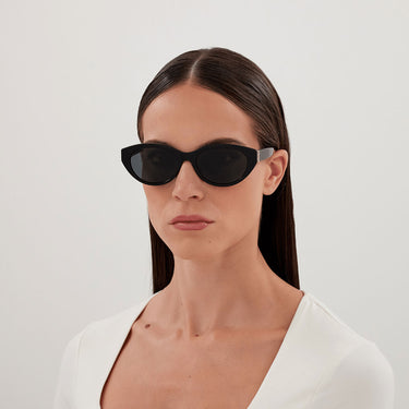 Saint Laurent Okulary Przeciwsłoneczne SL M148 001 Czarny/Ciemnoszary Damskie 3