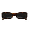 Saint Laurent Okulary Przeciwsłoneczne SL M152 003 Brązowy/Ciemnoszary Unisex