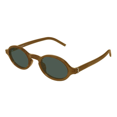 Saint Laurent Occhiali da Sole SL M161 004 Marrone/Verde Unisex 1