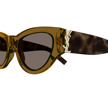 Saint Laurent Occhiali da Sole SL M94 011 Marrone Marrone Scuro Donna 3