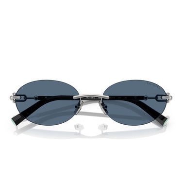 Tiffany & Co. Okulary Przeciwsłoneczne TF3104D 600180 Srebrny Ciemnoniebieski Damskie 5