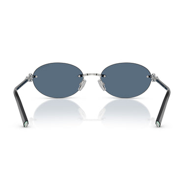 Tiffany & Co. Okulary Przeciwsłoneczne TF3104D 600180 Srebrny Ciemny Niebieski Damskie 4