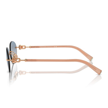Tiffany & Co. Okulary Przeciwsłoneczne TF3104D 621716 Złoto Różowe Jasnobrązowe Gradientowe Niebieskie Damskie 3