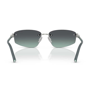 Tiffany & Co. Occhiali da Sole TF3114 60012G Argento/Azzurro Grigio Scuro Unisex 4