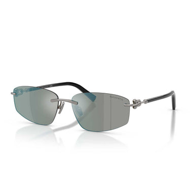 Tiffany & Co. Occhiali da Sole TF3114 600325 Gunmetal/Grigio Specchiato Blu Perlaceo Unisex 2