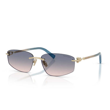 Tiffany & Co. Occhiali da Sole TF3114 619116 Oro Pallido/Marrone Chiaro Sfumato Blu Unisex 2