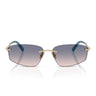 Tiffany & Co. Occhiali da Sole TF3114 619116 Oro Pallido/Marrone Chiaro Sfumato Blu Unisex