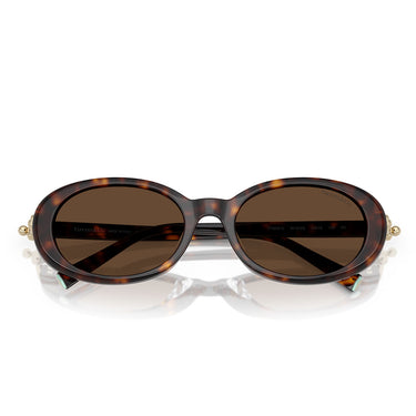 Tiffany & Co. Okulary Przeciwsłoneczne TF4242D 80153G Havana/Jasny Brąz Damskie 4