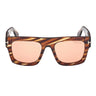 Tom Ford Lunettes de Soleil FT0711 53E Fausto Havana-Marron Clair Unisexe Photochromiques