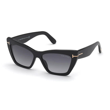 Tom Ford Okulary Przeciwsłoneczne FT0871 01B Wyatt Czarny/Szary Gradient Damskie