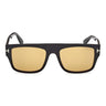 Tom Ford Lunettes de Soleil FT0907 01E Dunning-02 Noir/Jaune Unisexe