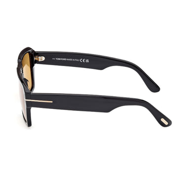 Tom Ford Okulary Przeciwsłoneczne FT1153 01E Redford Czarny/Brązowy Unisex