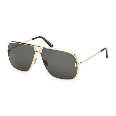 Tom Ford Okulary Przeciwsłoneczne FT1204 30N Stavros Złoty/Zielony Męskie