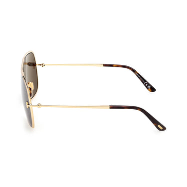 Tom Ford Okulary Przeciwsłoneczne FT1204 30N Stavros Złoty/Zielony Męskie