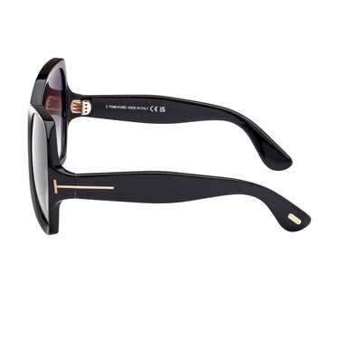 Tom Ford Okulary Przeciwsłoneczne FT1222 01B Jerry Czarne/Szare Gradientowe Damskie