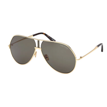Tom Ford Okulary Przeciwsłoneczne FT1281 30N Rickie-02 Złoto/Zielony Unisex 2