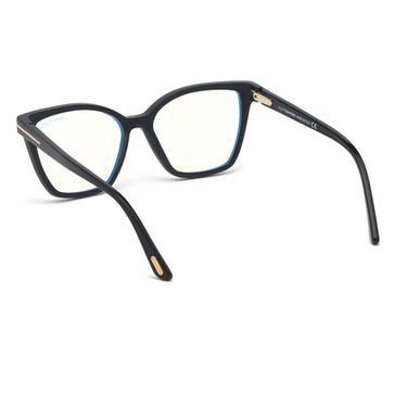 Tom Ford Occhiali da Vista FT5641-B 001 Nero Lucido Trasparente con 2 Clip Donna 4
